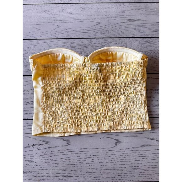 Polly KOKO BUSTIER LEMON Satin bustier top from Princess Polly size US 2 - Picture 3 of 4